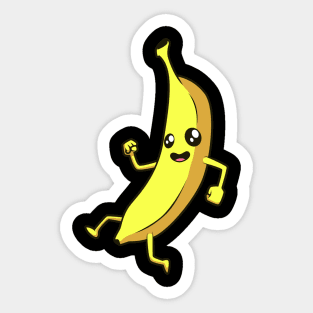 Kawaii Cartoon Banana Sticker